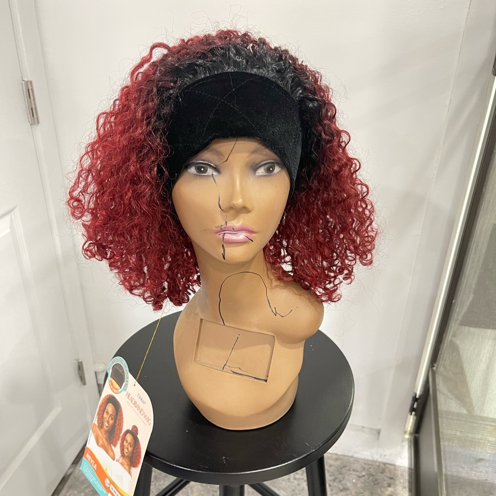 Half wig with velvet band